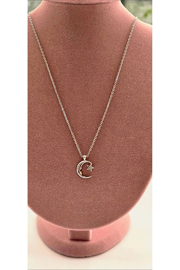 Gumus renk kolye - 2