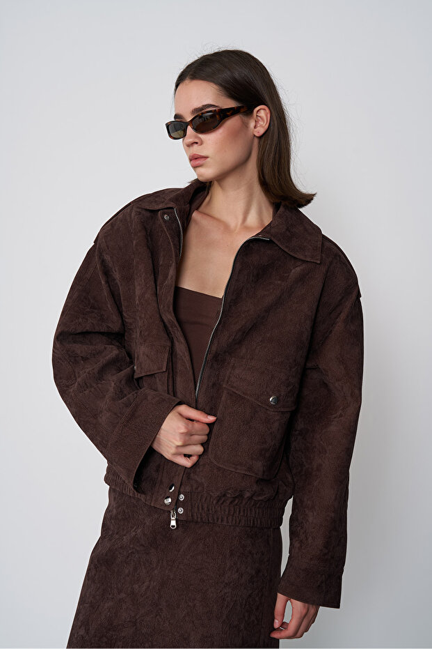 Süet Bomber Ceket - 2