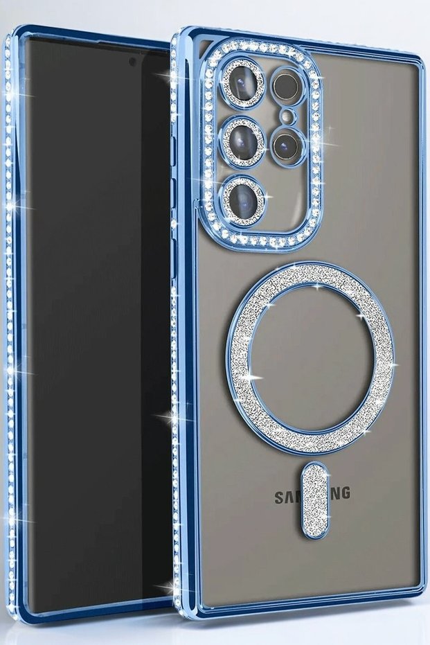 Samsung Galaxy S25 Ultra Case Compatible Shiny Stone Shimmering Design Camera Protected Magsafe Case