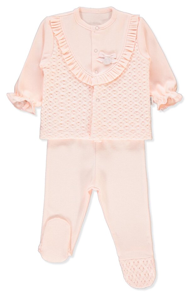 Interlock Paddyed Pajama Set 2 Pieces (Little Lady/25) Pink