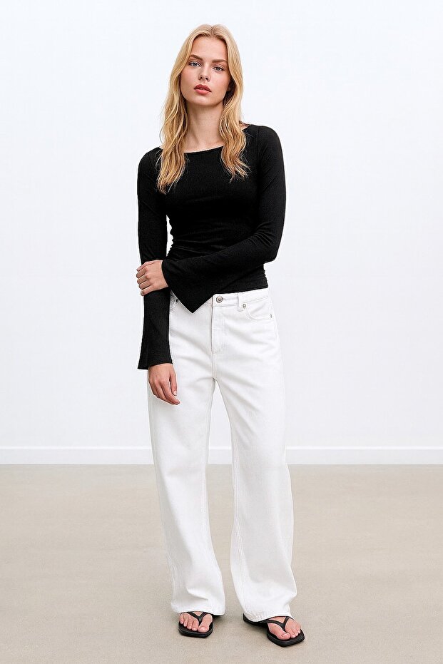 Çan Kollu Basic BLUZ - 3