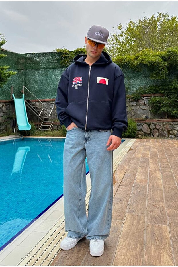 Premium War Baskılı Oversize Zip - 5