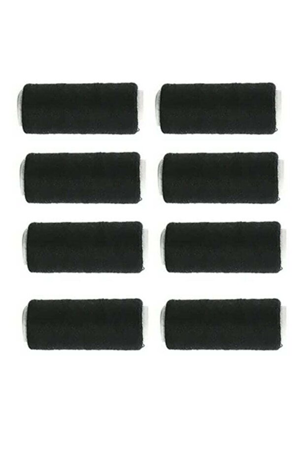 بكرات خيوط الخياطة - 8 قطع من خيوط البوليستر السوداء للاستخدام اليدوي والآلي - 1