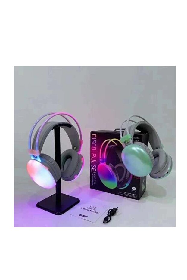 سماعات رأس لاسلكيه بألوان rgb متعددة