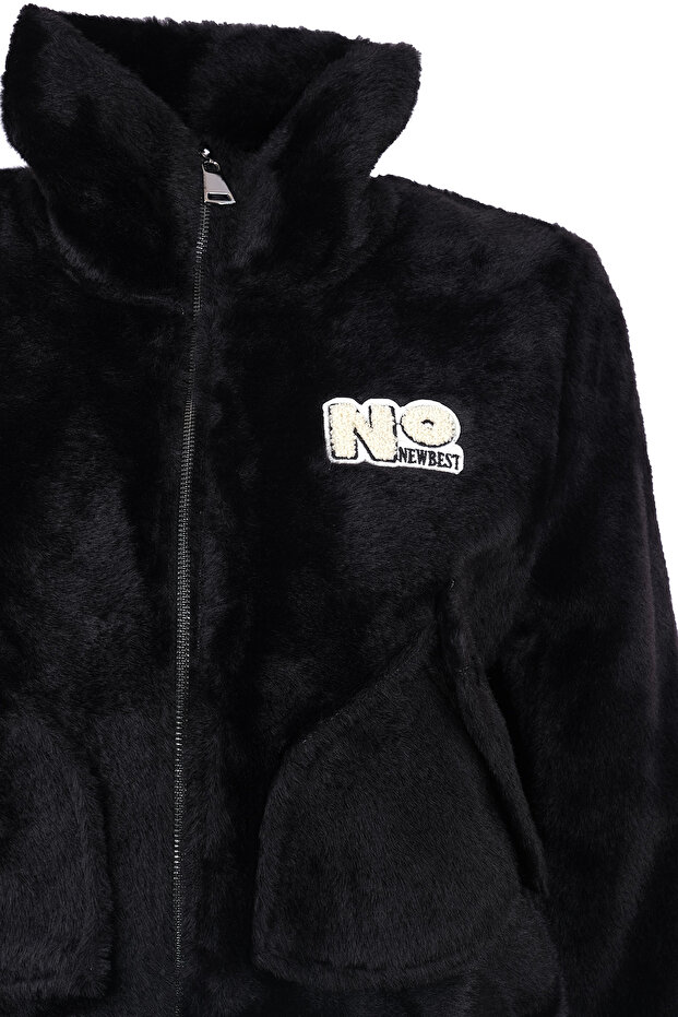 Cep Detaylı Peluş Mont - 5