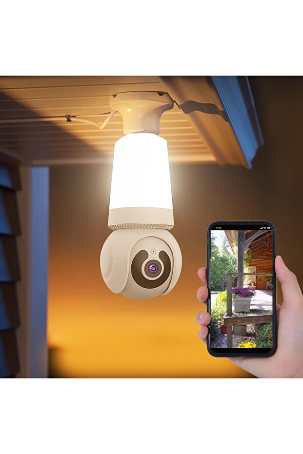 V380 PRO Light Bulb Security Camera (Wi-Fi Indoor/Outdoor, 1080p, AI Human Detection, 2-Way