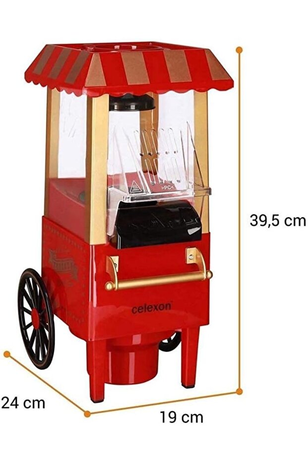 Small Electric Carnival Popcorn Maker Retro Machine - 2