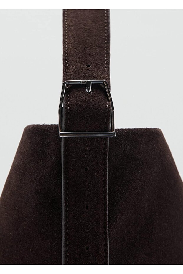 Süet shopper çanta - 4