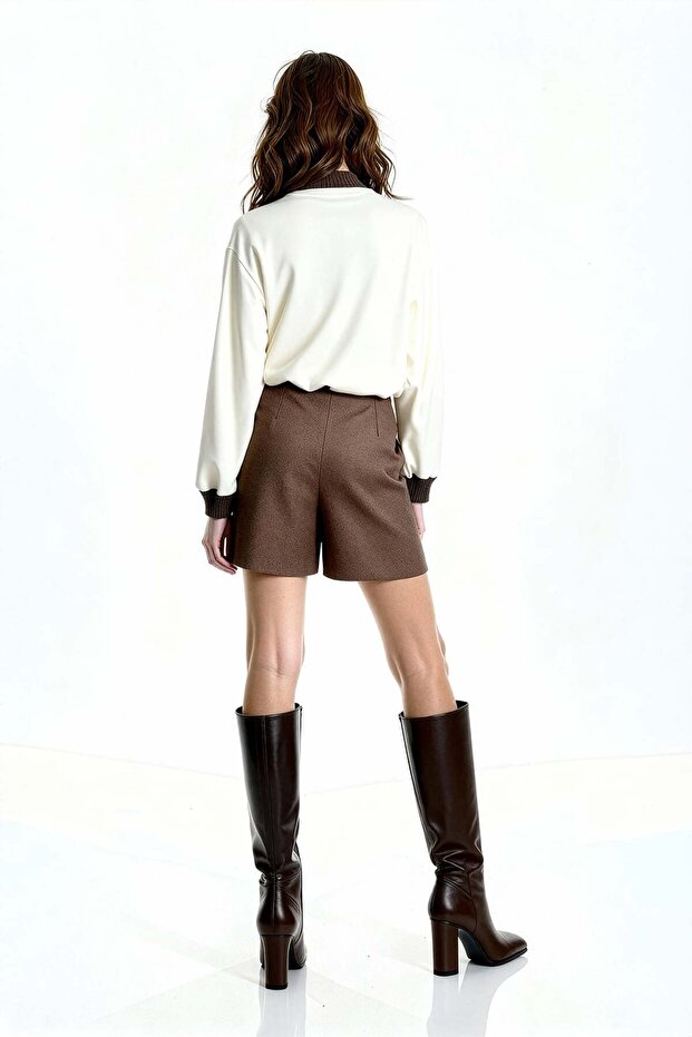 Triko Detaylı Regular Ceket - 2