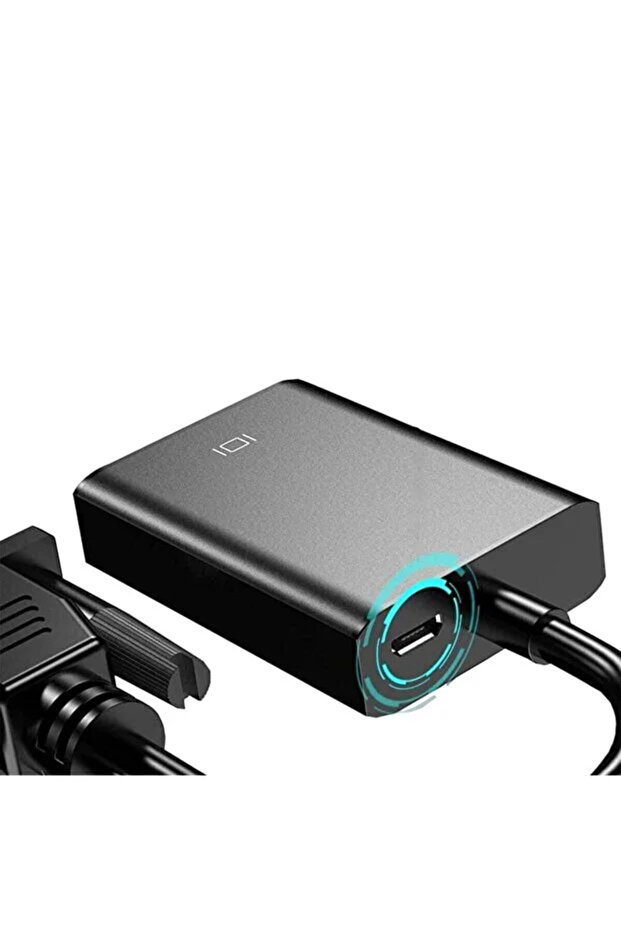 محول VGA إلى HDMI مع دعم الصوت - محول صور عالي الدقة 1080 بكسل - متوافق مع الكمبيوتر