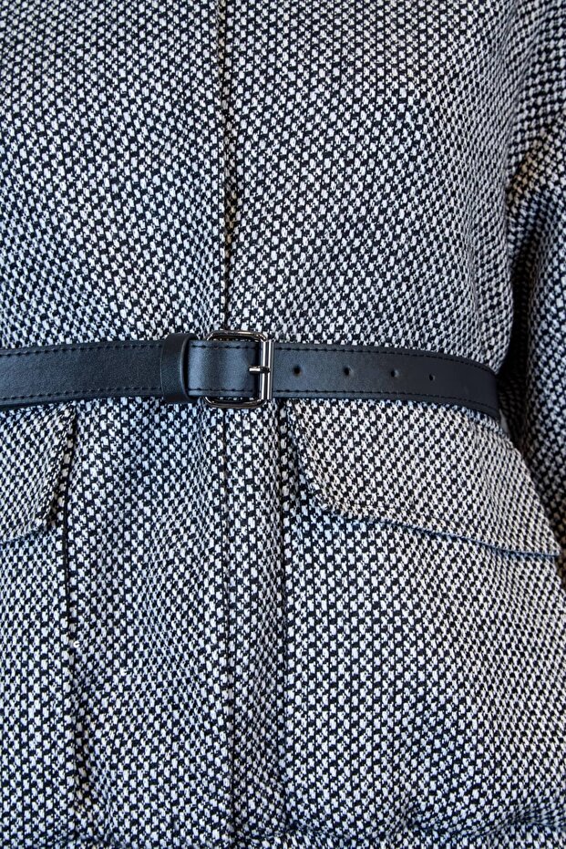 Belden Büzgülü Ceket - 4