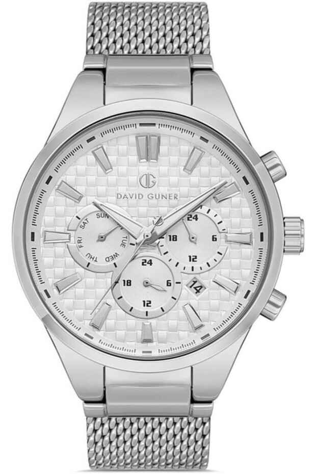 Men's Wristwatch White Dg-8343Gc-A1 Steel Band Quartz Movement Waterproof