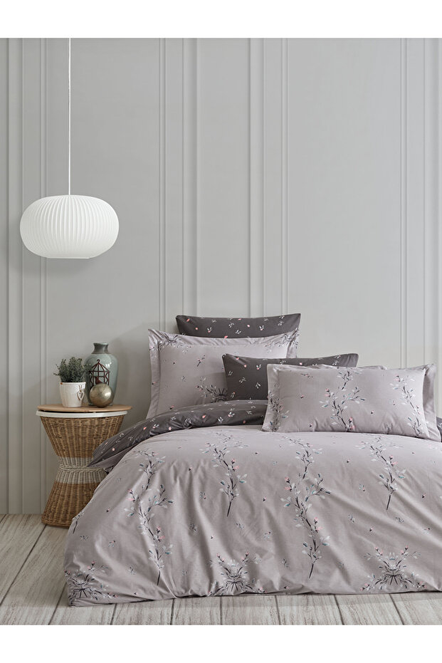 100% Cotton Ranforce Two-Way Double Duvet Cover Set – Elegant Texture and Stylish Design