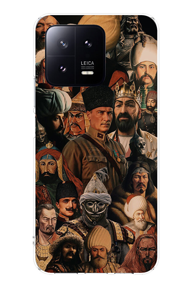 حافظة سيليكون متوافقة مع هاتف Xiaomi Mi 13 من Turkish Elders Collage مطبوع - 1