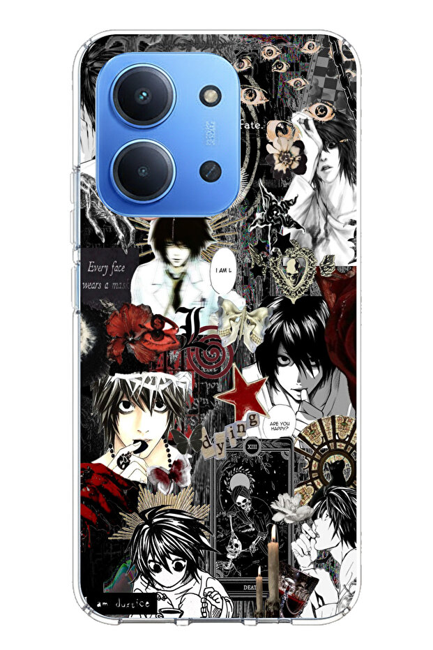 Redmi 15C Compatible Death Note Collage Design Printed Silicone Case - 1
