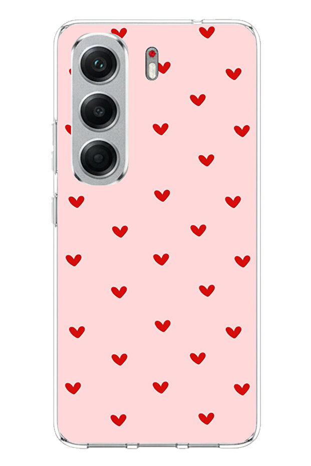 حافظة سيليكون متوافقة مع هاتف Tecno Camon 40 PRO 5G باللون الأحمر الصغير مطبوع - 1