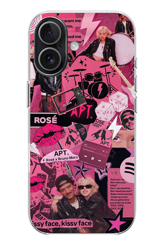 حافظة سيليكون متوافقة مع هاتف iPhone 17 من Blackpink Collage مطبوع - 1