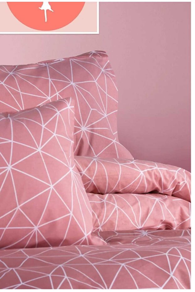 طقم غطاء لحاف مزدوج من القطن 100% بنمط هندسي - 3