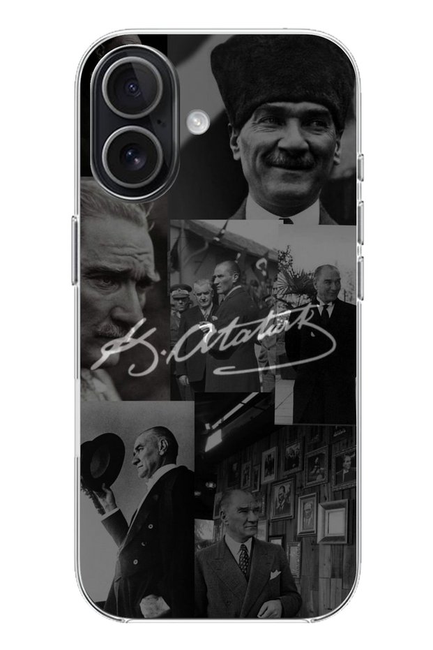 iPhone 17 Compatible Kemal Atatürk Signature B Printed Silicone Case