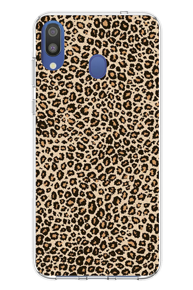 حافظة سيليكون متوافقة مع هاتف سامسونج جالاكسي M20 بتصميم ليوبارد مطبوع - 1