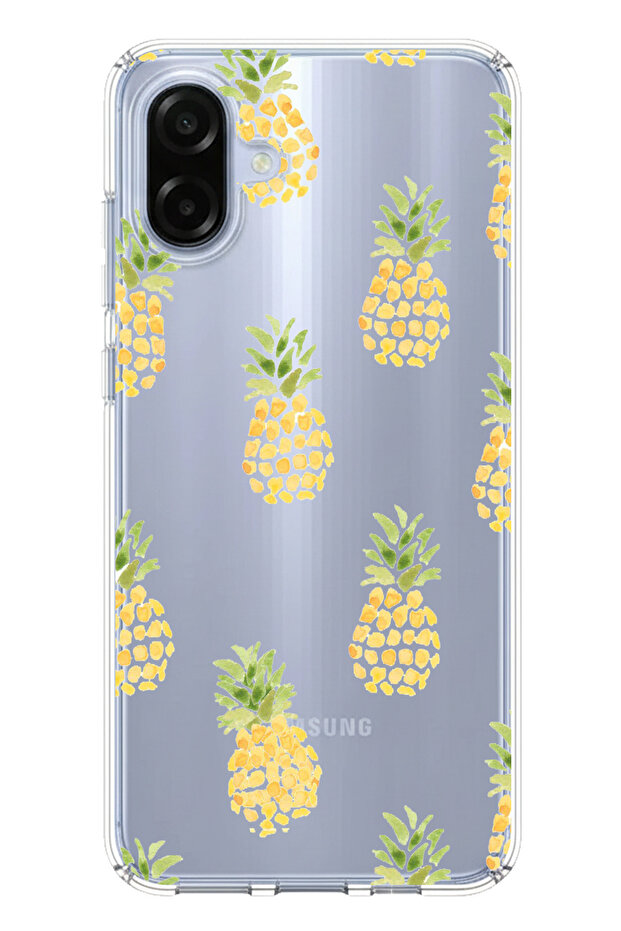 Samsung Galaxy A07 Compatible Pineapple Design Printed Silicone Case - 1