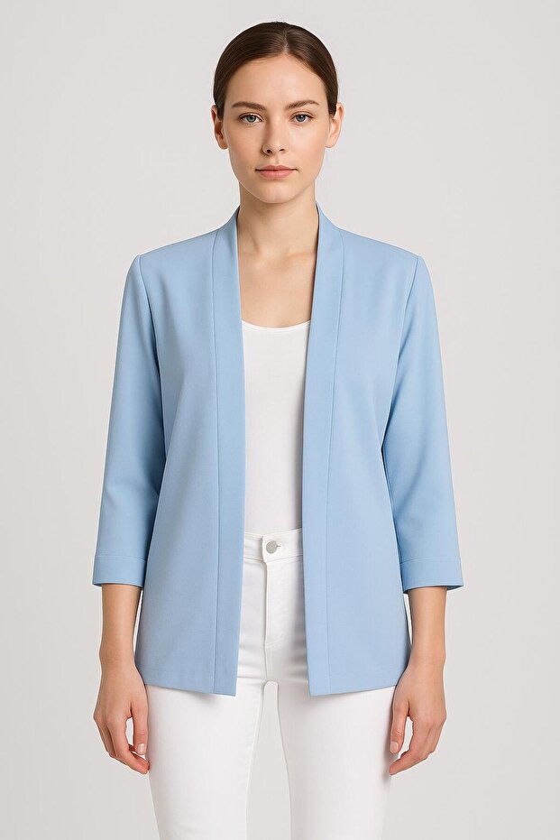 Women's Baby Blue Blazer Jacket – Stylish and Modern Design- Nuevo
