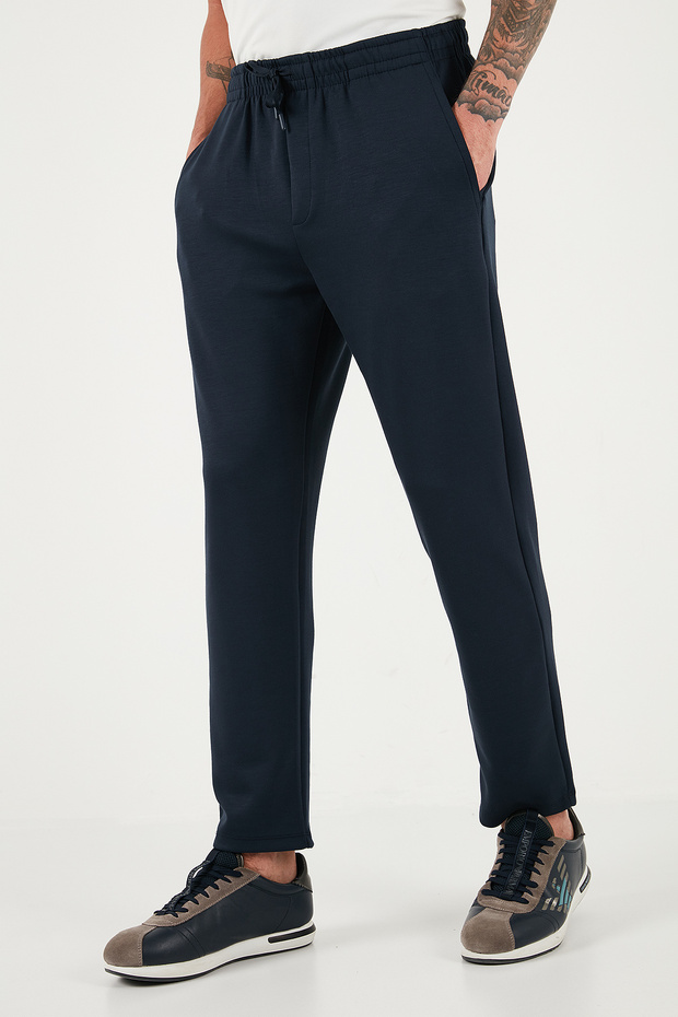 Regular Fit Waist-Tied Straight Leg Jogger Pants Men's Pants 5908095