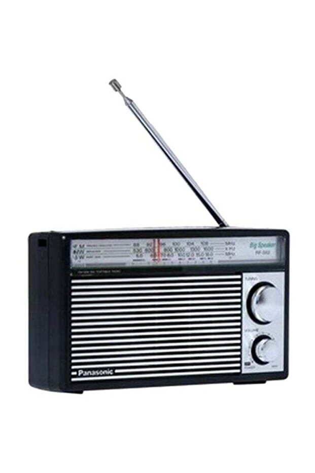جهاز راديو باناسونيك المحمول الكلاسيكي ثلاثي الموجات RF-562DD أسود/فضي