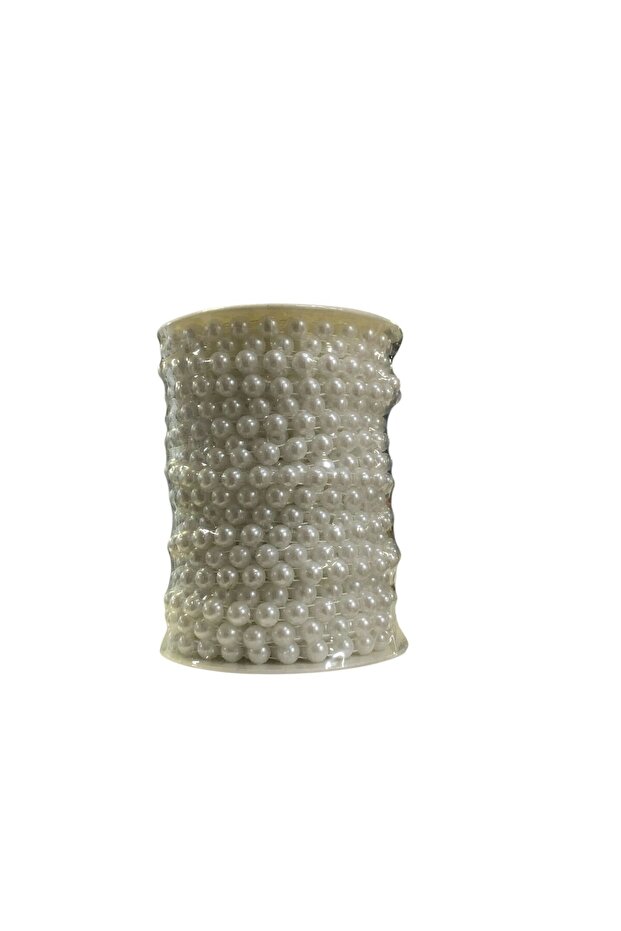 8mm Half Pearl Beads – 10 Meters White, Shiny Decorative Embellishment Beads
