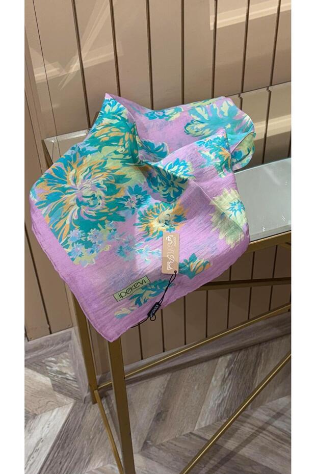 Patterned Tensel Scarf Lilac - 1