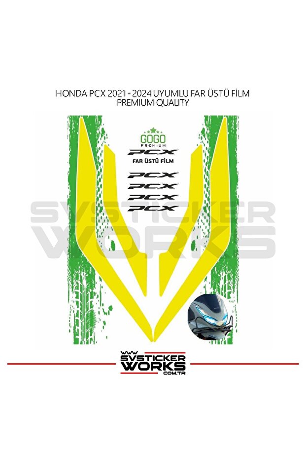 Honda Pcx Headlight Film Sticker Transparent Foil 2021 - 2024 Thin Model