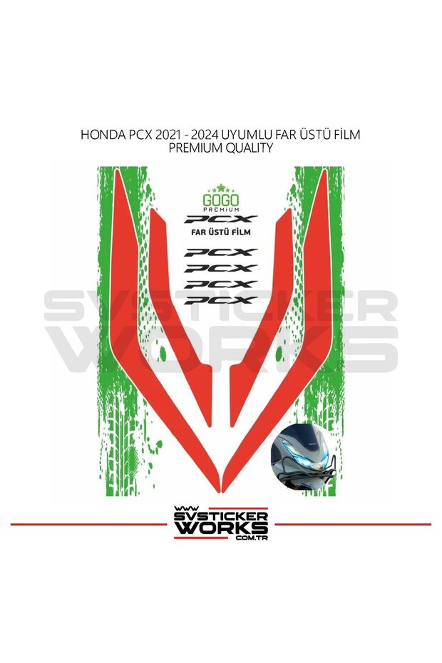 Honda Pcx Headlight Film Sticker Transparent Foil 2021 - 2024 Thin Model