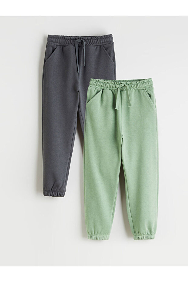 Elasticated Waist Boys' Jogger Sweatpants 2 Pack