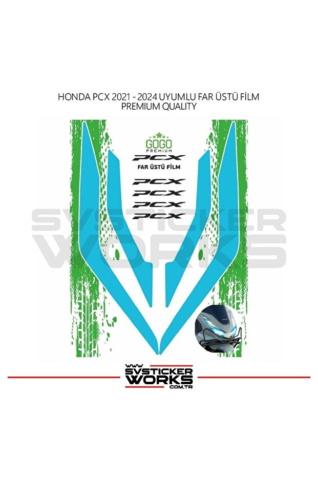 Honda Pcx Headlight Film Sticker Transparent Foil 2021 - 2024 Thin Model