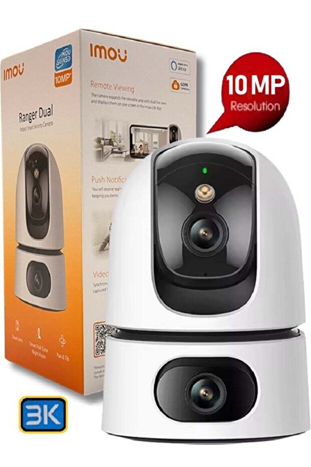 كاميرا Ranger Dual الذكية متعددة الألوان بدقة 10 ميجابكسل بتقنية الواي فاي IP