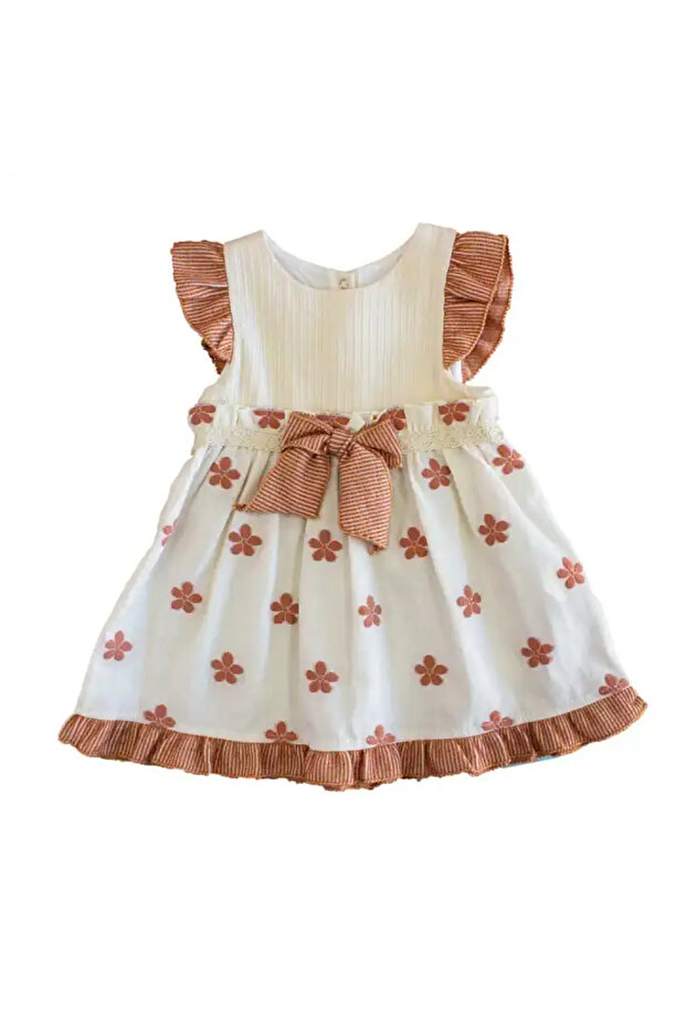 Daisy Muslin Orange Dress