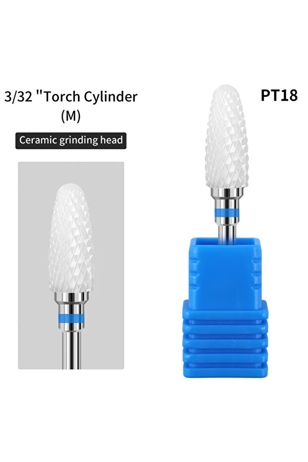 18 25 Types Ceramic Milling Cutter Nail Drill Bit Electric Manicure Pedicure Mill Bits Machine Files