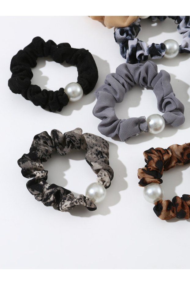 Set of 10 - Faux Pearl Hair Tie Set