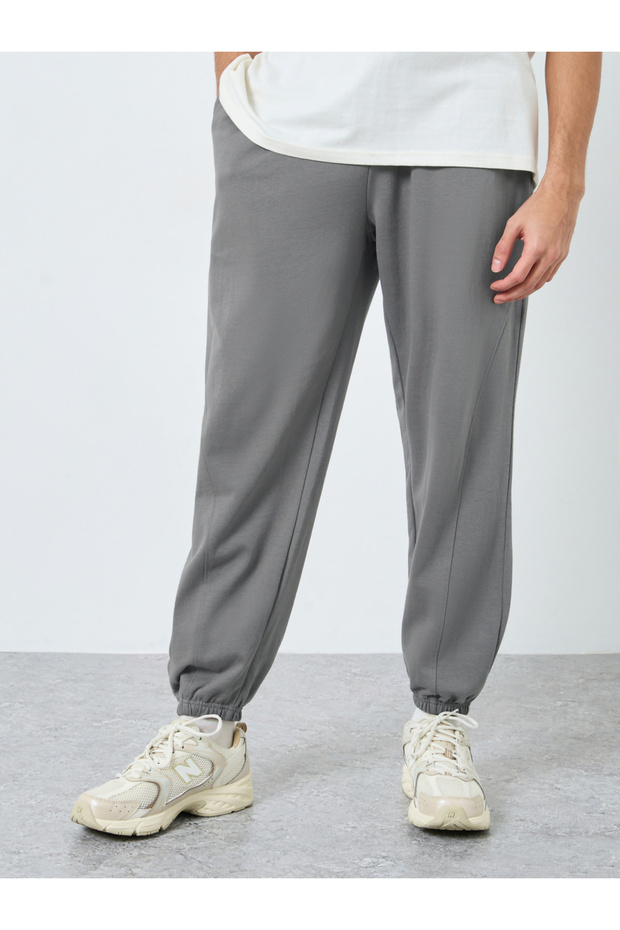 Men Gray Heavy Fleece Joggers