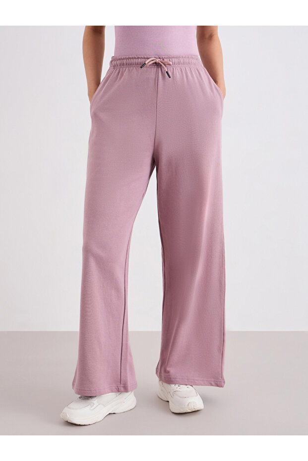 بنطال رياضي أرجل واسعة مع رباط - 2