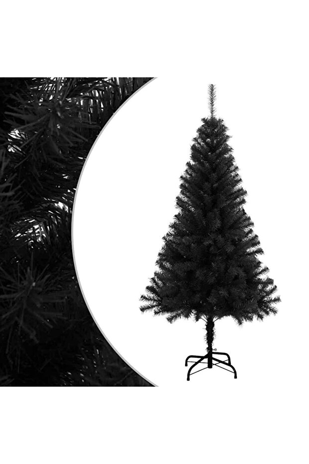 Artificial Christmas Tree with Stand Black 150 cm PVC
