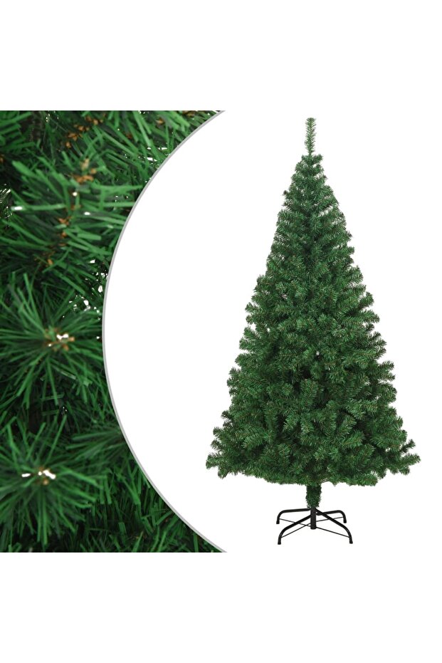 Artificial Christmas Tree with Thick Branches Green 180 cm PVC