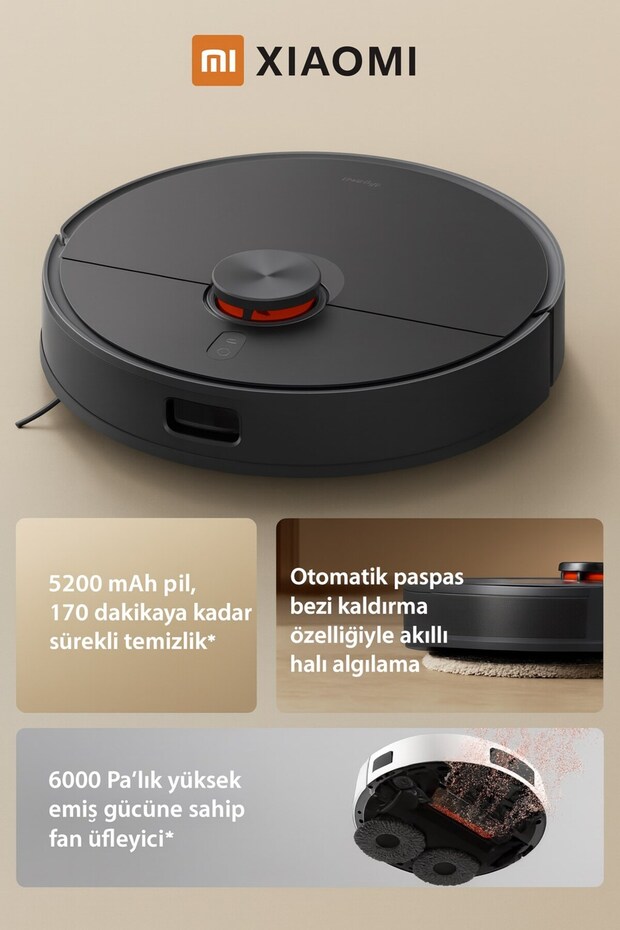 6000PA Yüksek Çekim Gücü Akıllı Robot Süpürge Halı Tanıma ve Mop Kaldırma, S20PLUS +Tiftik Makinesi - 1