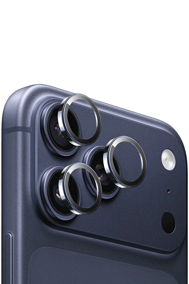 زجاج حماية عدسة الكاميرا من Apple iPhone 17 Pro و17 Pro Max Real Sapphire PVD - أزرق داكن