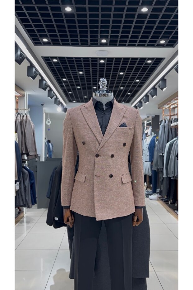 PEMBE KRUVAZE CEKET - 1