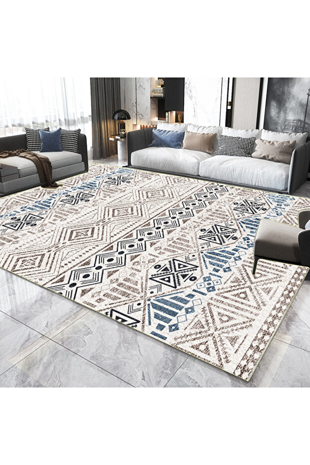 سجادة مستطيلة ناعمة الملمس متعددة الألوان 200*300 سم - 2