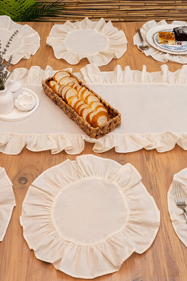 رولف |   طقم أدوات مائدة مكشكشة مكون من 7 قطع 40 × 110 - 6