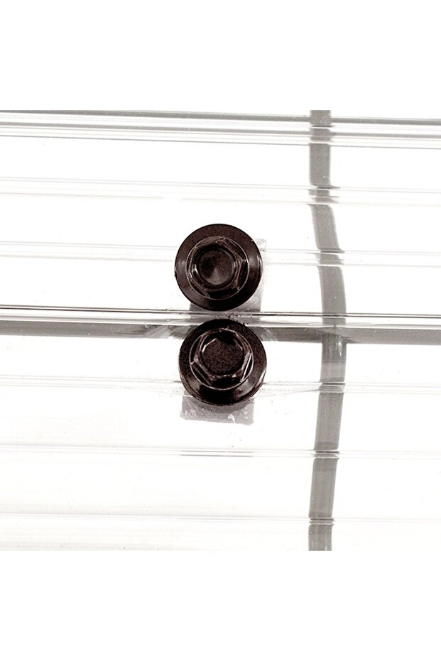 Set of 25 polycarbonate fixing clips on galvanized border mesh - 3