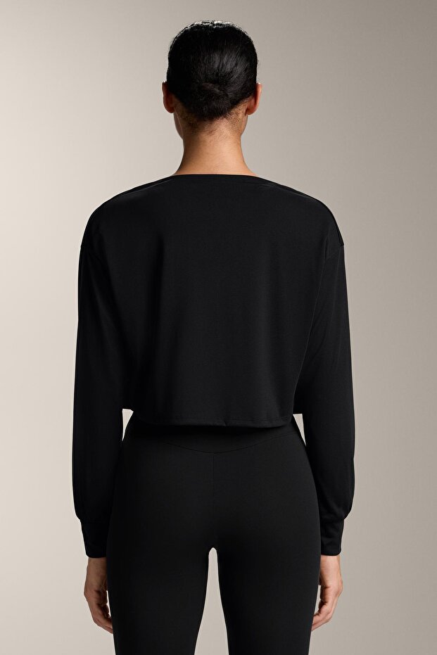 Drape yaka modal tişört - 5