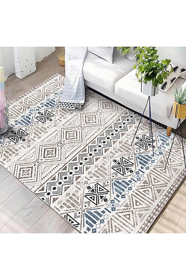 Rectangular Soft Touch Carpet Combination Multicolour 160x230cm - 5